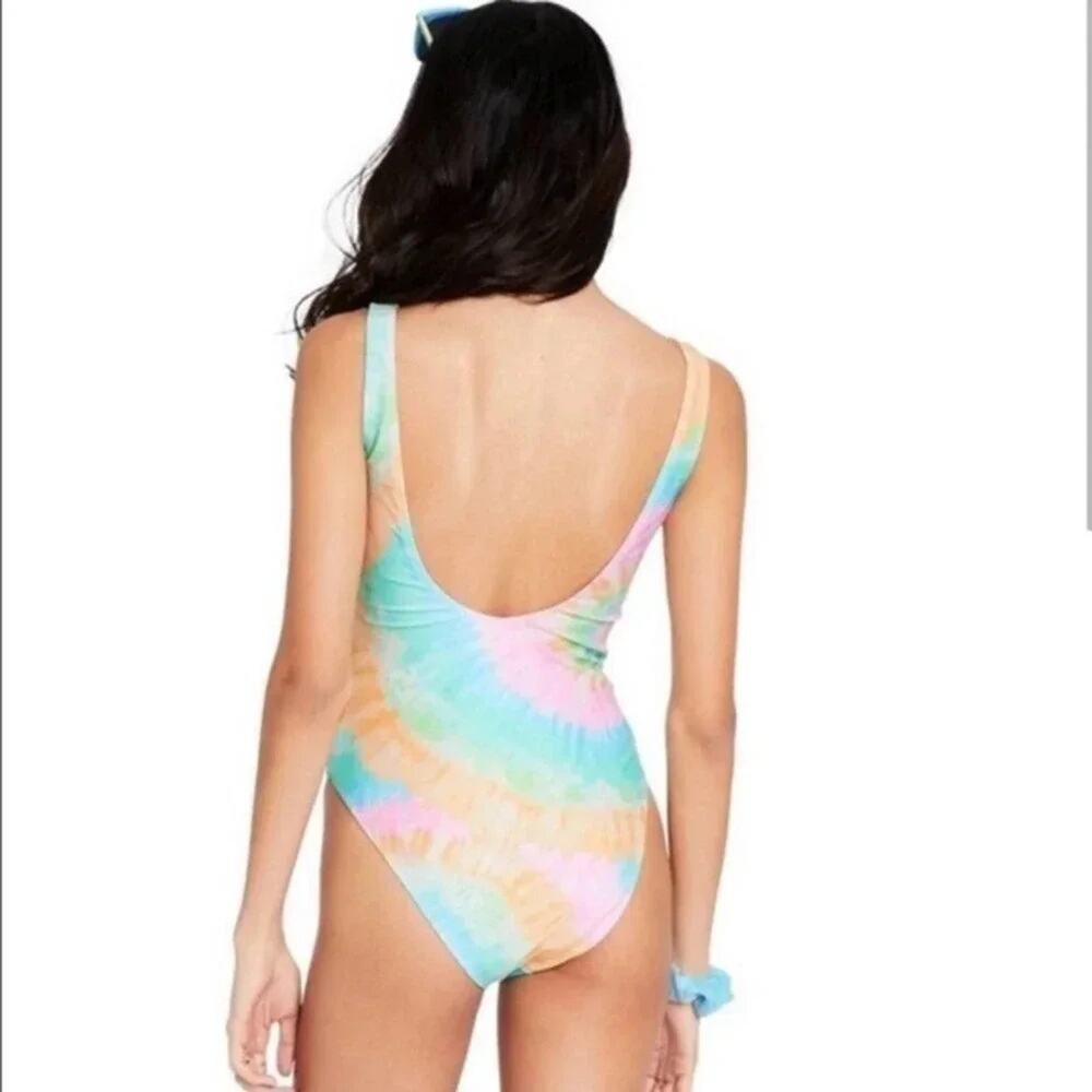 Stoney Clover Lane x Target Swimsuit Pink Tie Dye High Leg XXS or Small NWT - Picture 6 of 12